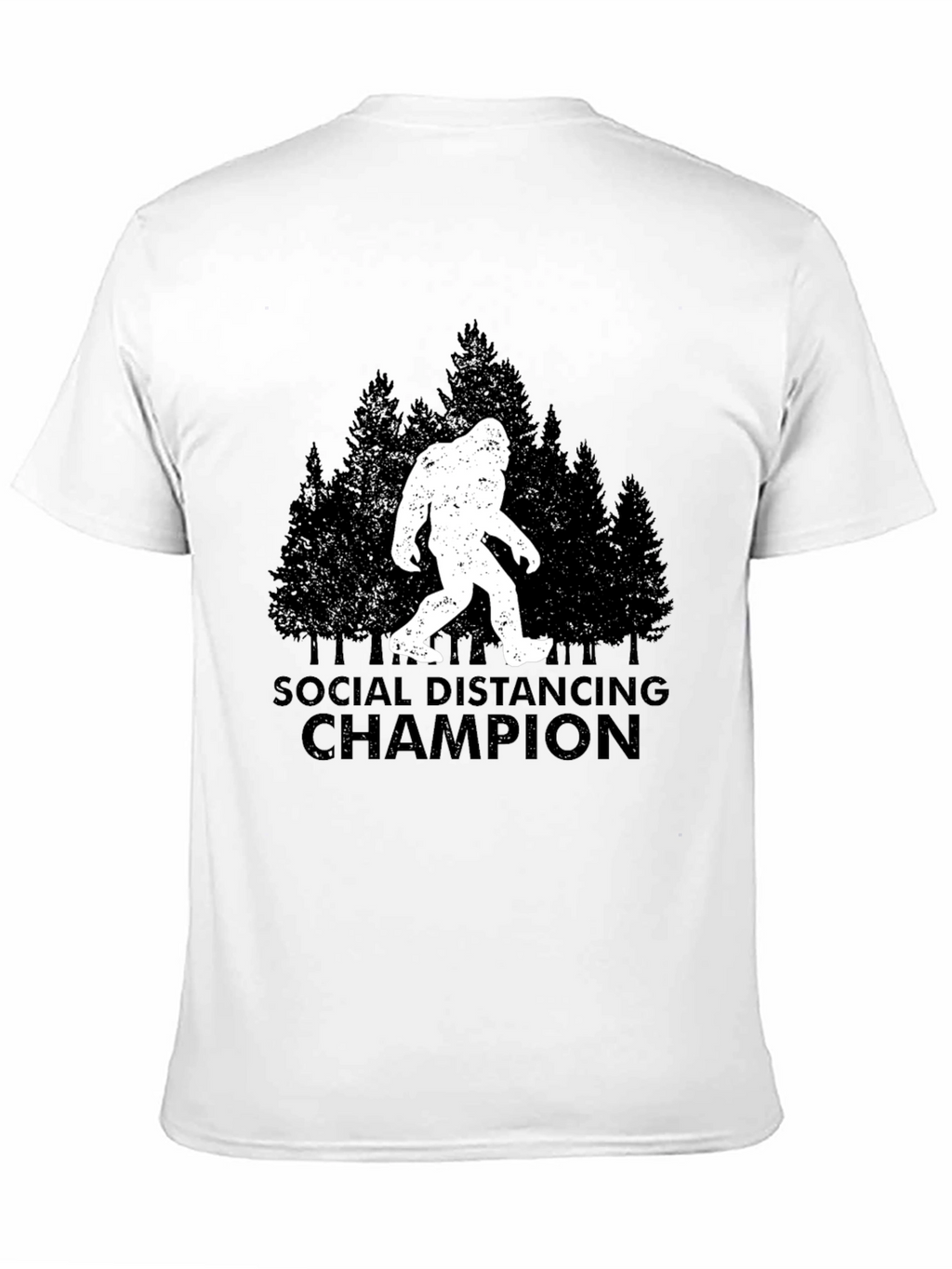 Social Distancing Champion T-Shirt Bigfoot Graphic Tee