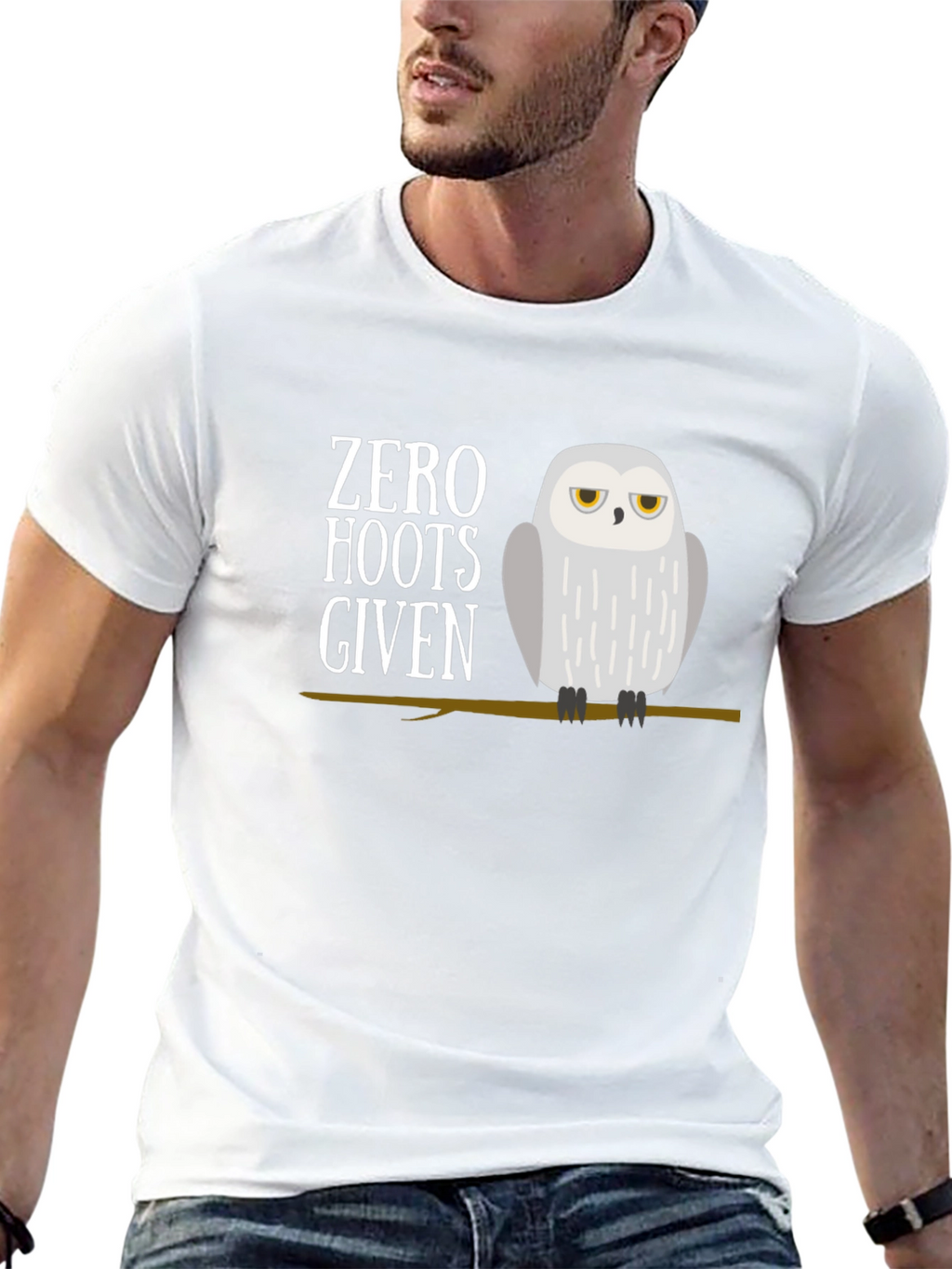 Zero Hoots Given Owl Graphic T-Shirt