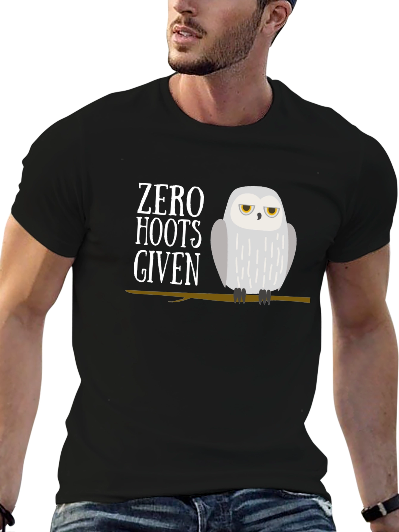 Zero Hoots Given Owl Graphic T-Shirt