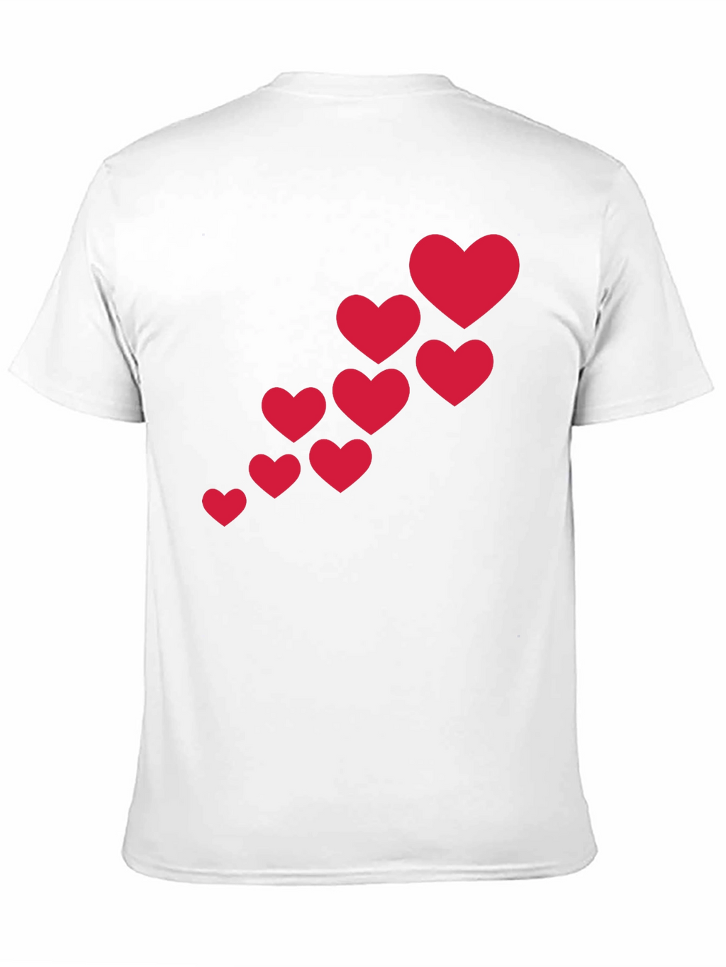 Heart Cascade Black T-Shirt
