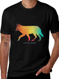 Geometric Wolf Graphic Tee - On the Hunt