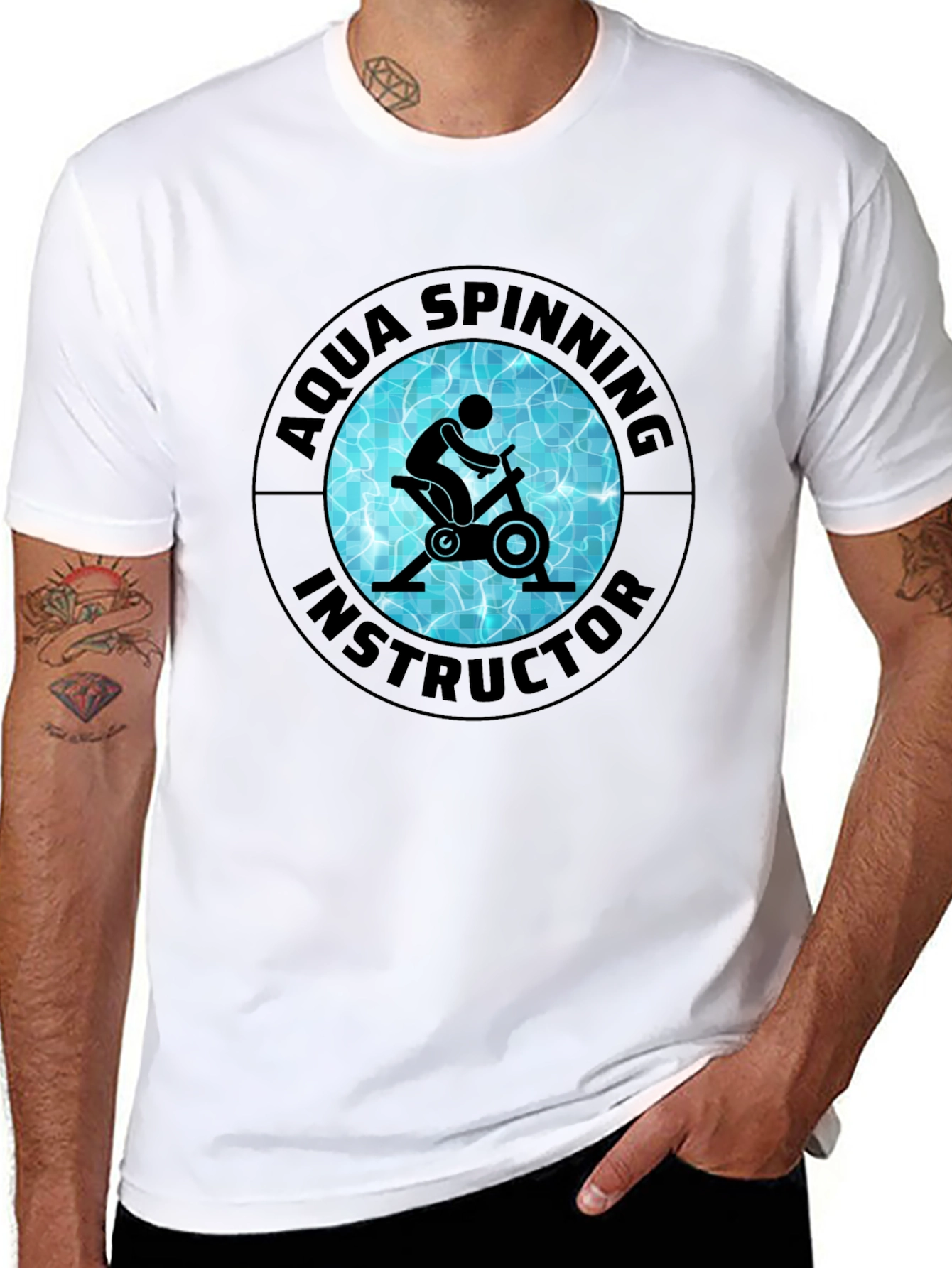 Aqua Spinning Instructor Black T-Shirt