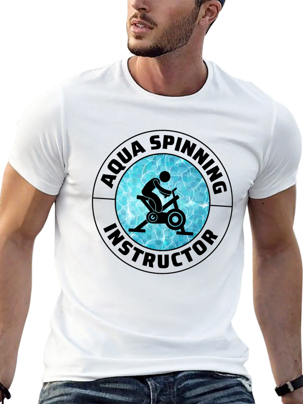 Aqua Spinning Instructor Black T-Shirt