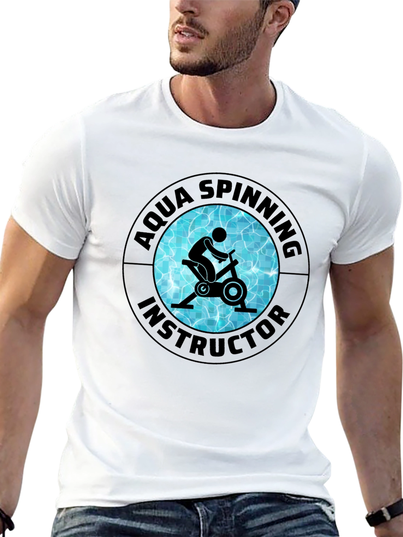 Aqua Spinning Instructor Black T-Shirt