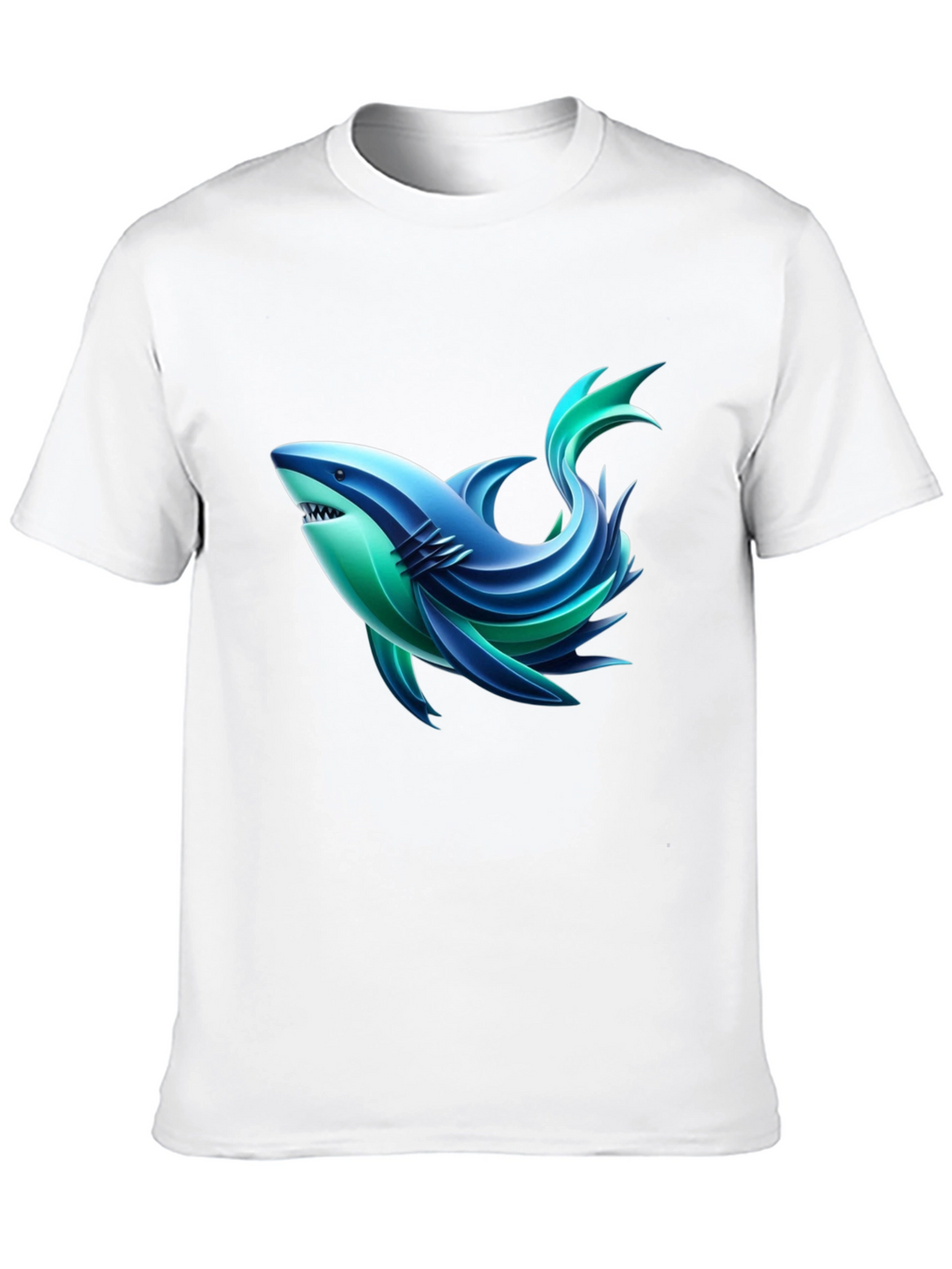 Stylish Shark Graphic Black T-Shirt