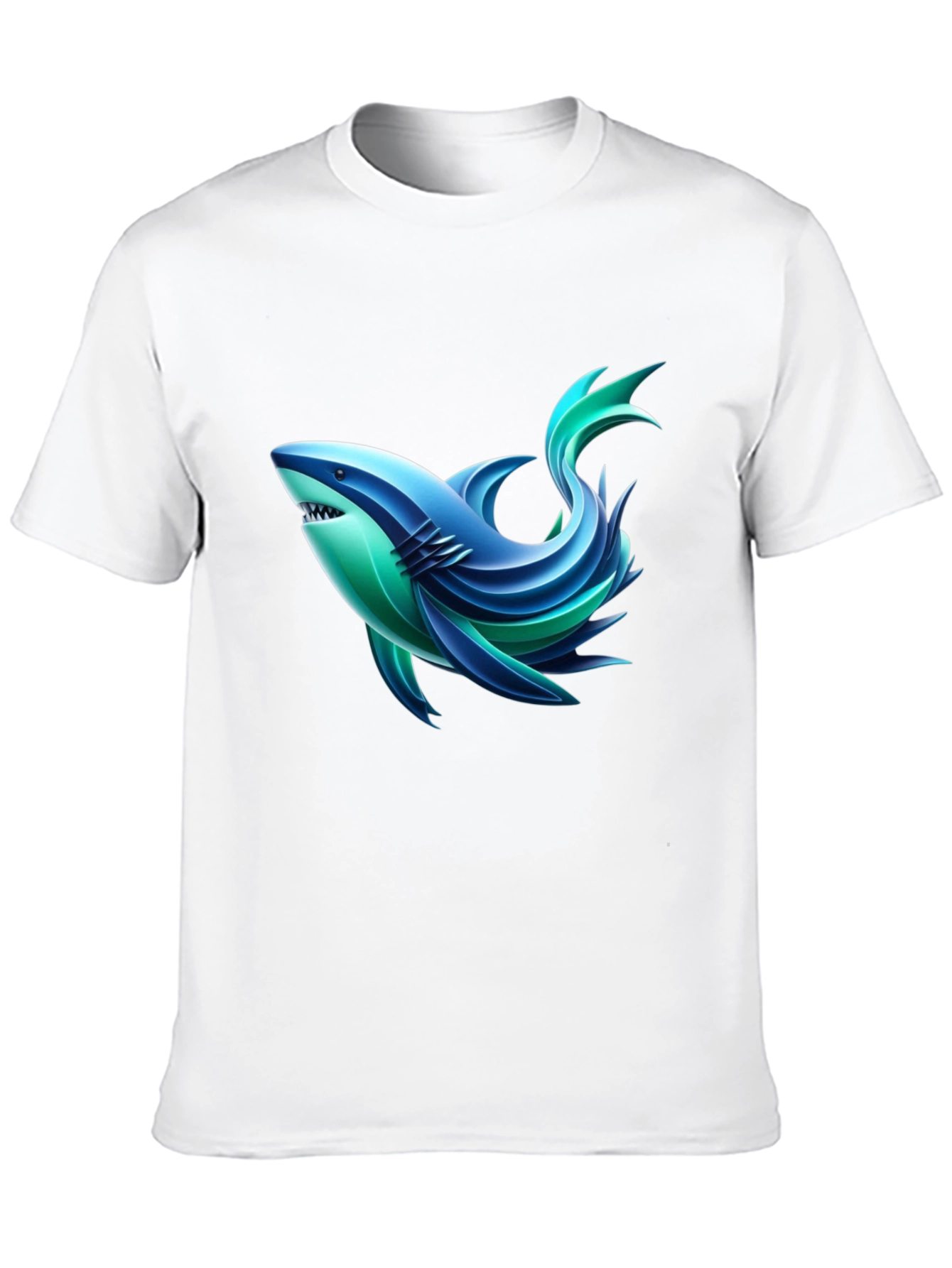 Stylish Shark Graphic Black T-Shirt