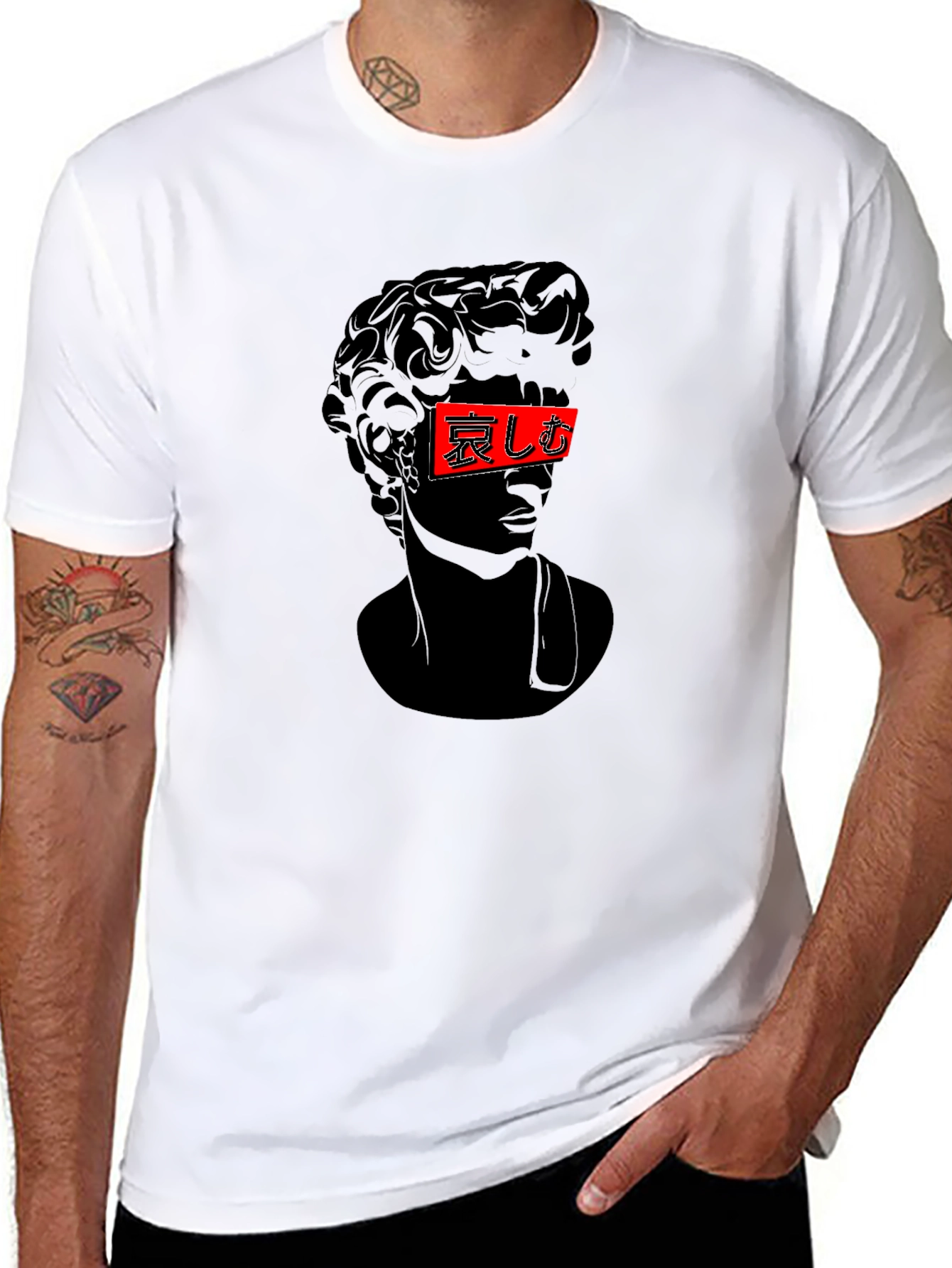 David Statue Graphic Tee - Stylish Streetwear T-Shirt