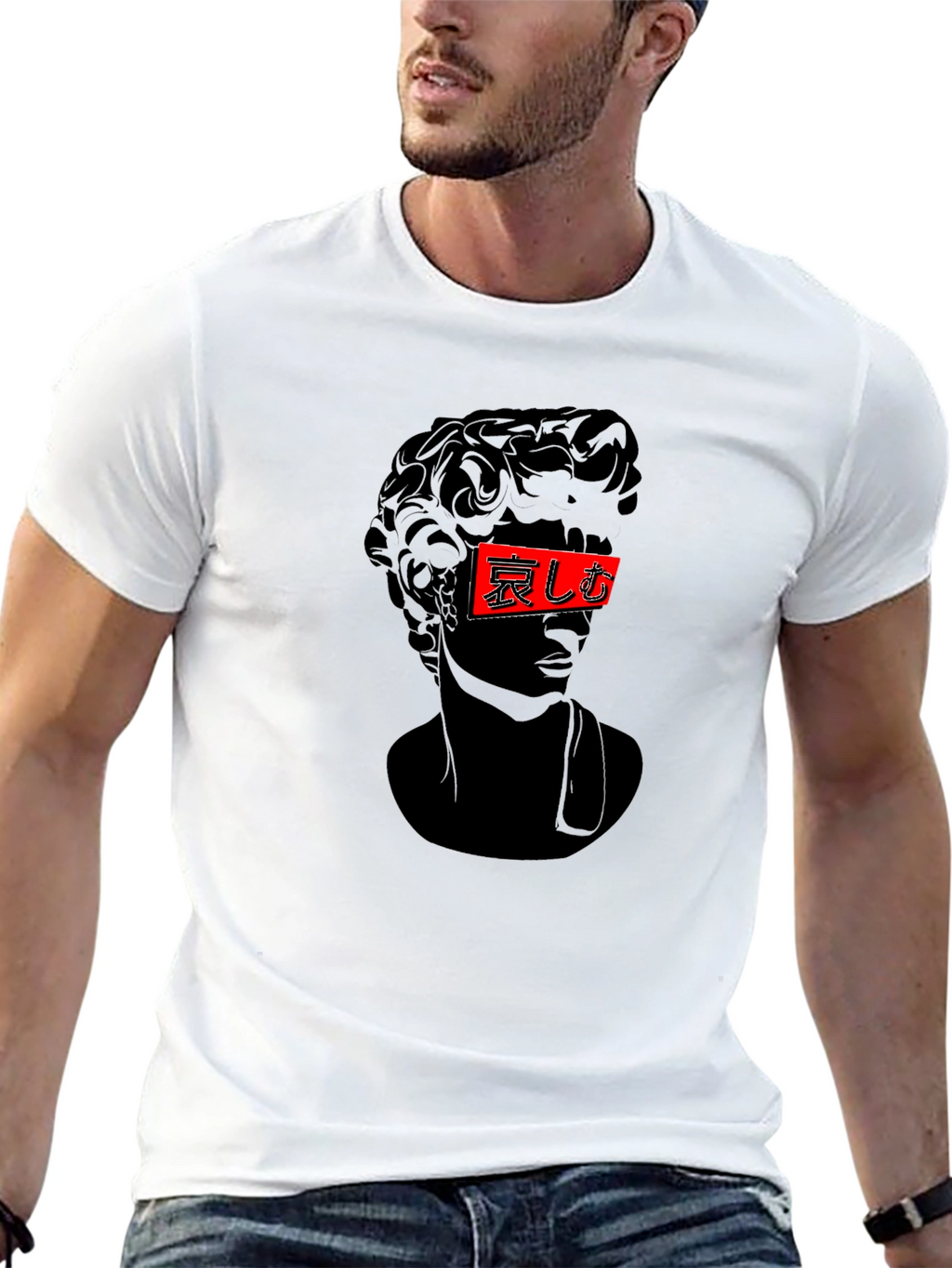 David Statue Graphic Tee - Stylish Streetwear T-Shirt