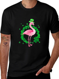 St. Patricks Day Flamingo Graphic Tee