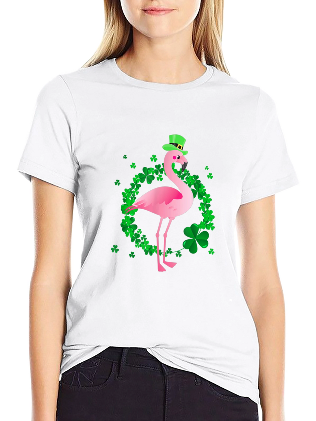 St. Patricks Day Flamingo Graphic Tee
