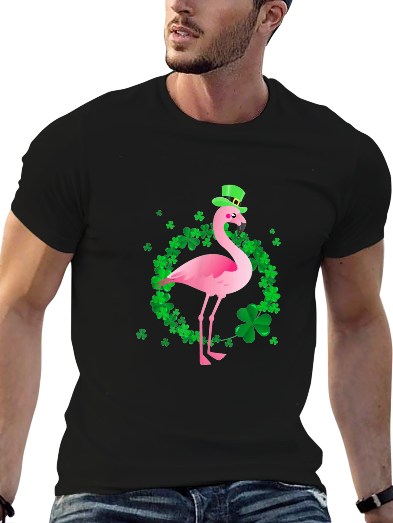 St. Patricks Day Flamingo Graphic Tee