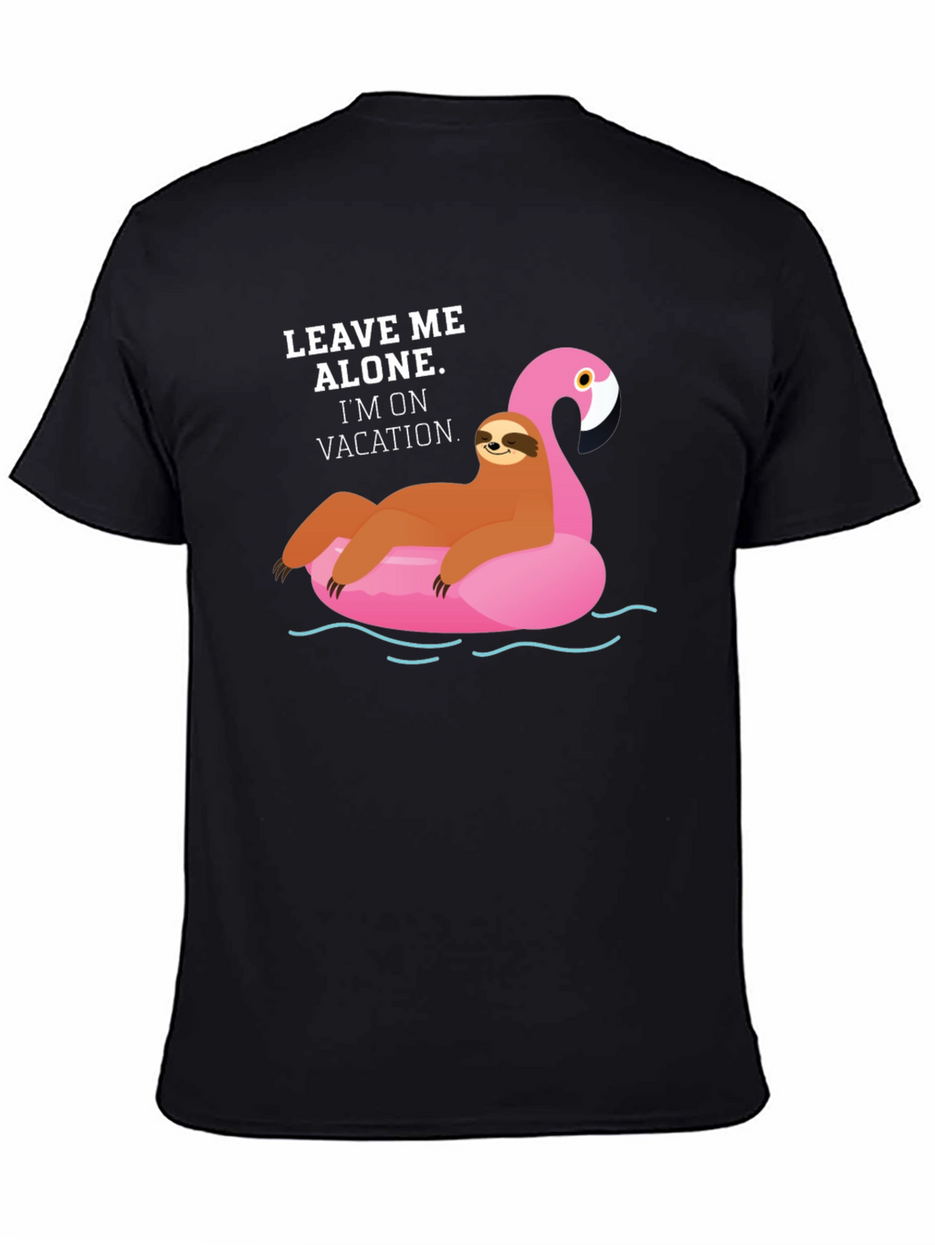 Vacation Sloth Flamingo Graphic T-Shirt