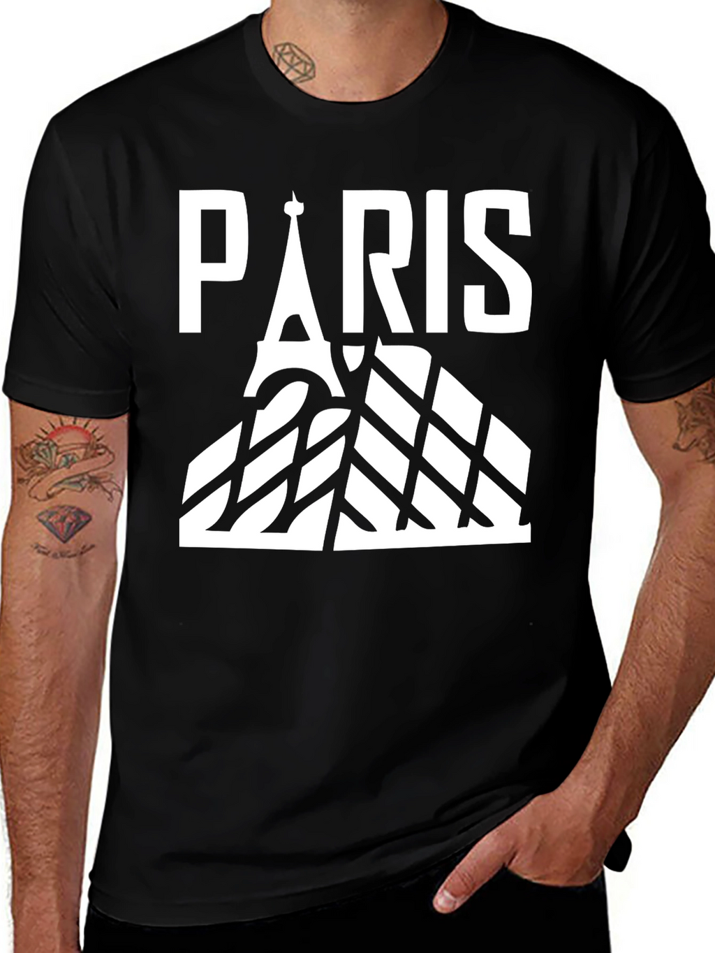 Paris Graphic Tee - Eiffel Tower Mens T-Shirt