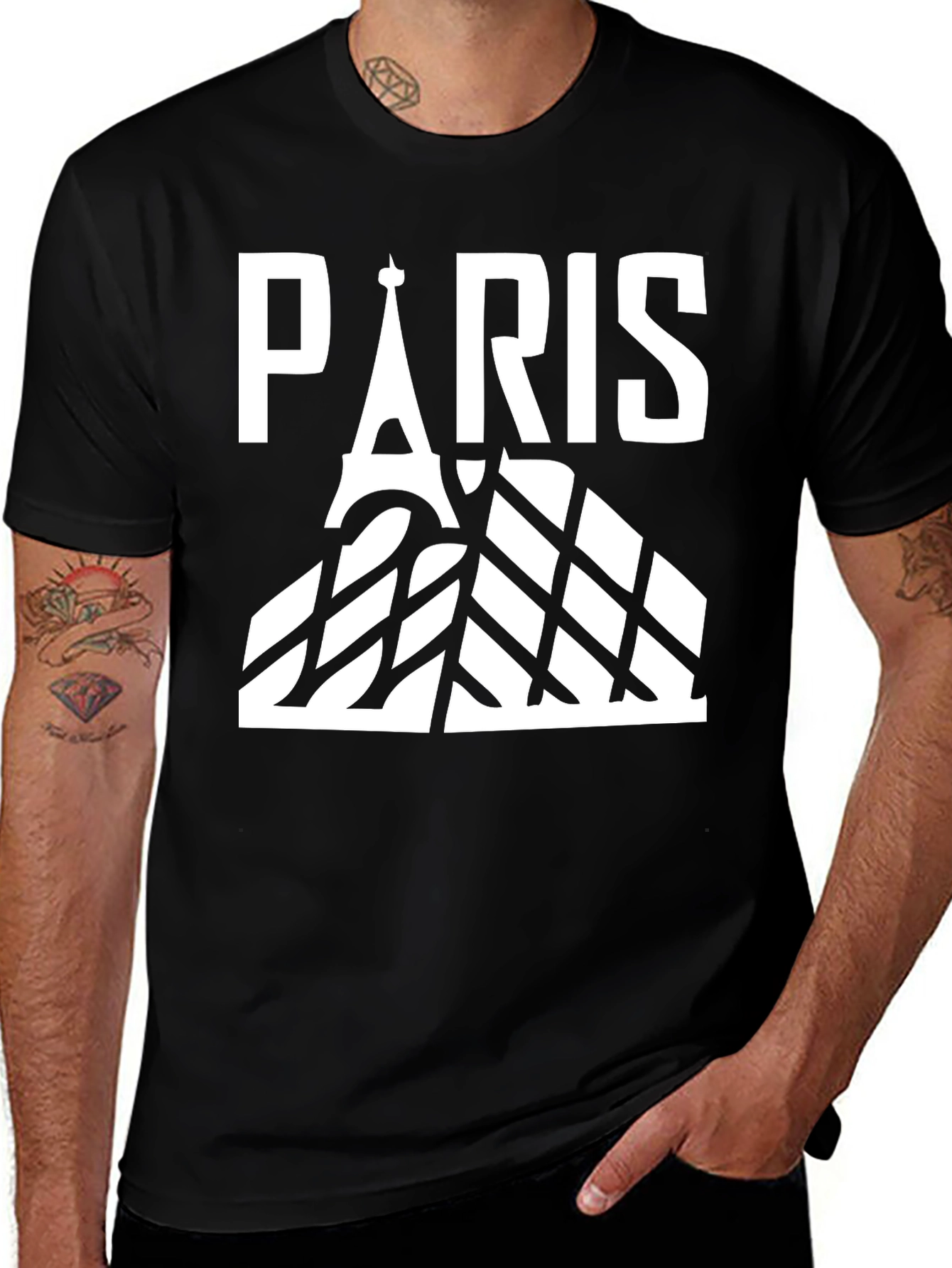 Paris Graphic Tee - Eiffel Tower Mens T-Shirt