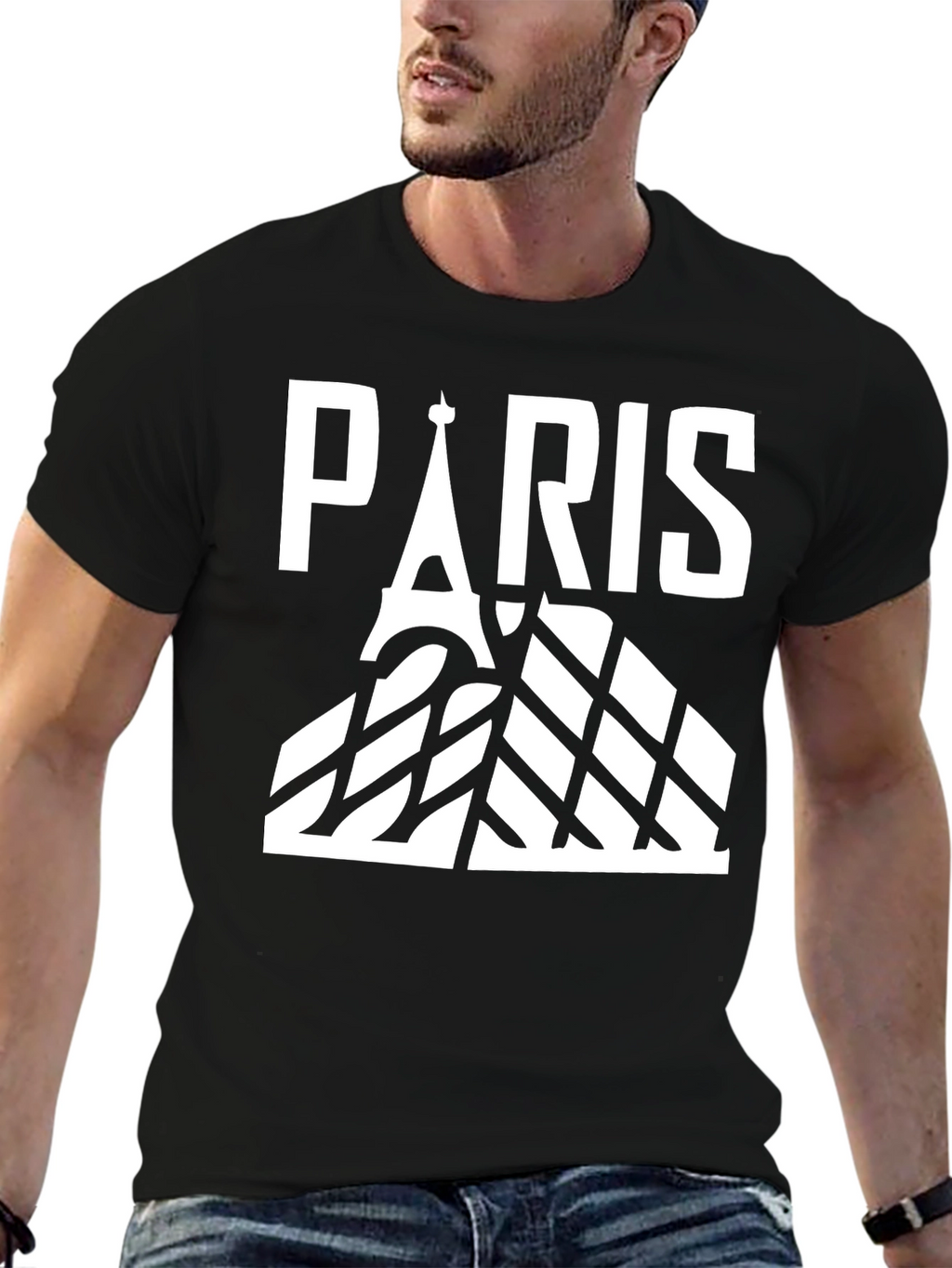 Paris Graphic Tee - Eiffel Tower Mens T-Shirt