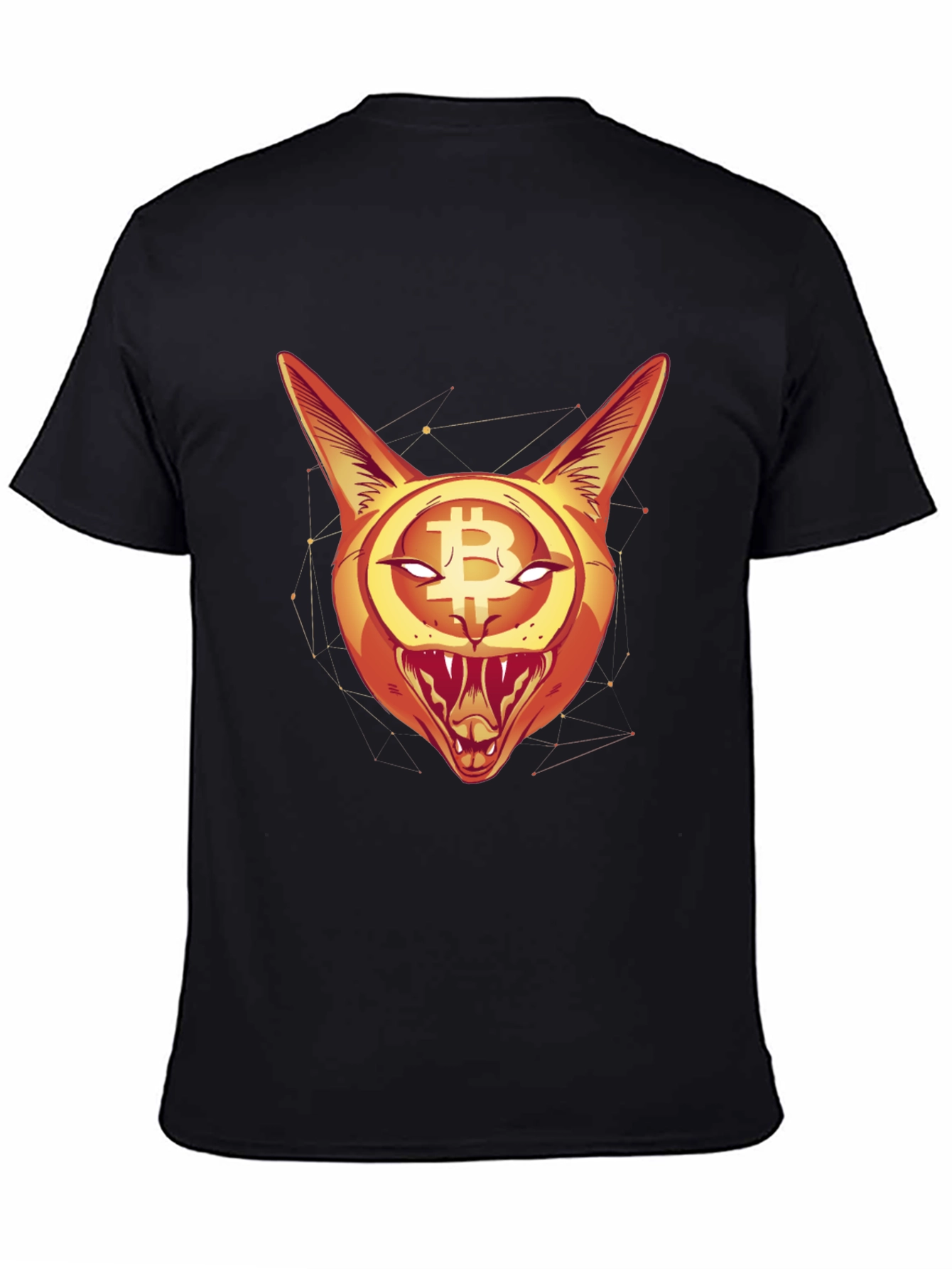 Bitcoin Cat Graphic Tee - Crypto Style