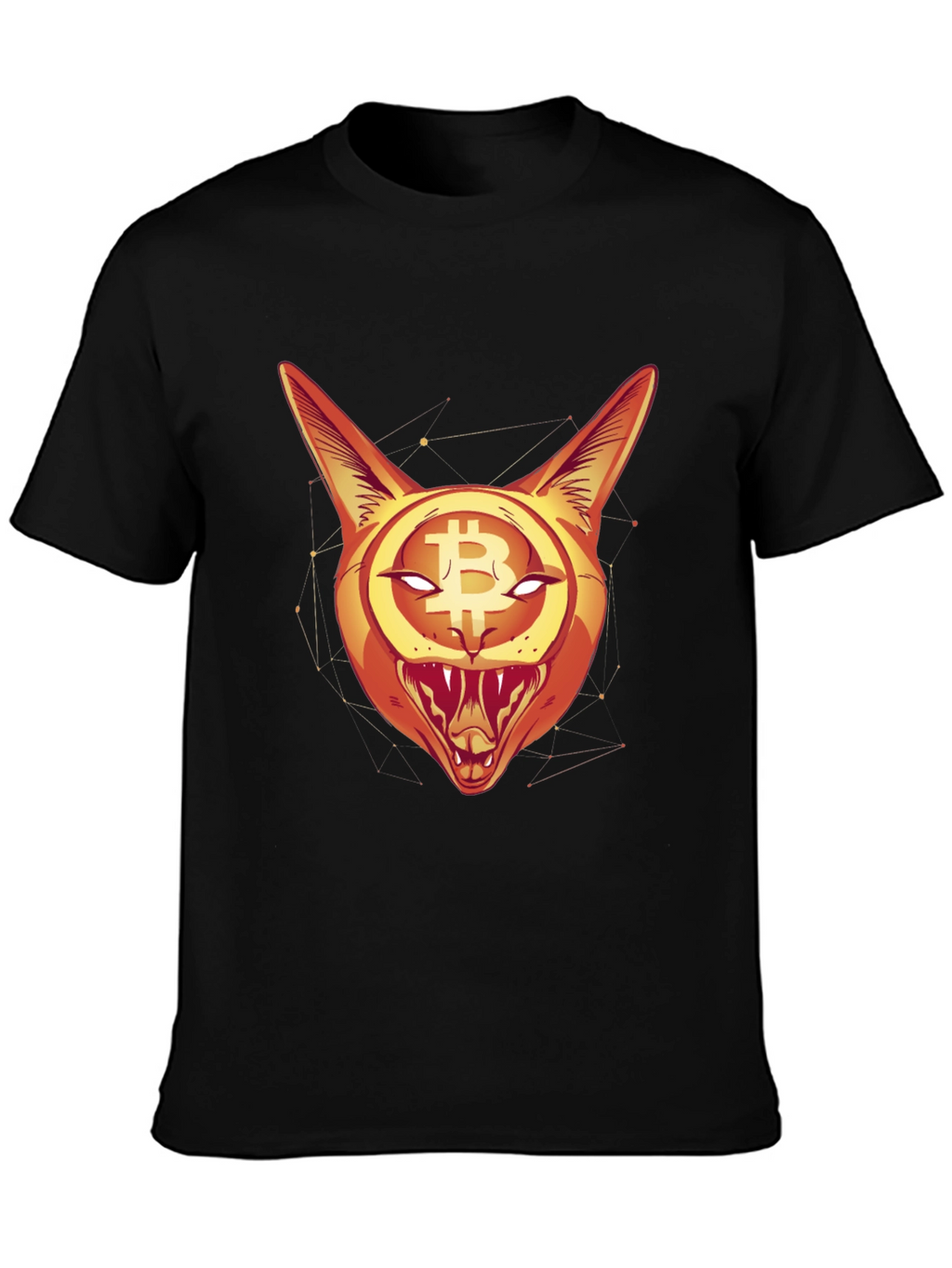 Bitcoin Cat Graphic Tee - Crypto Style