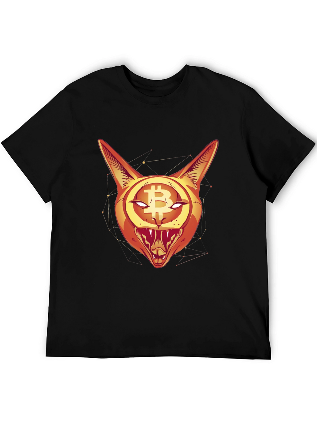Bitcoin Cat Graphic Tee - Crypto Style