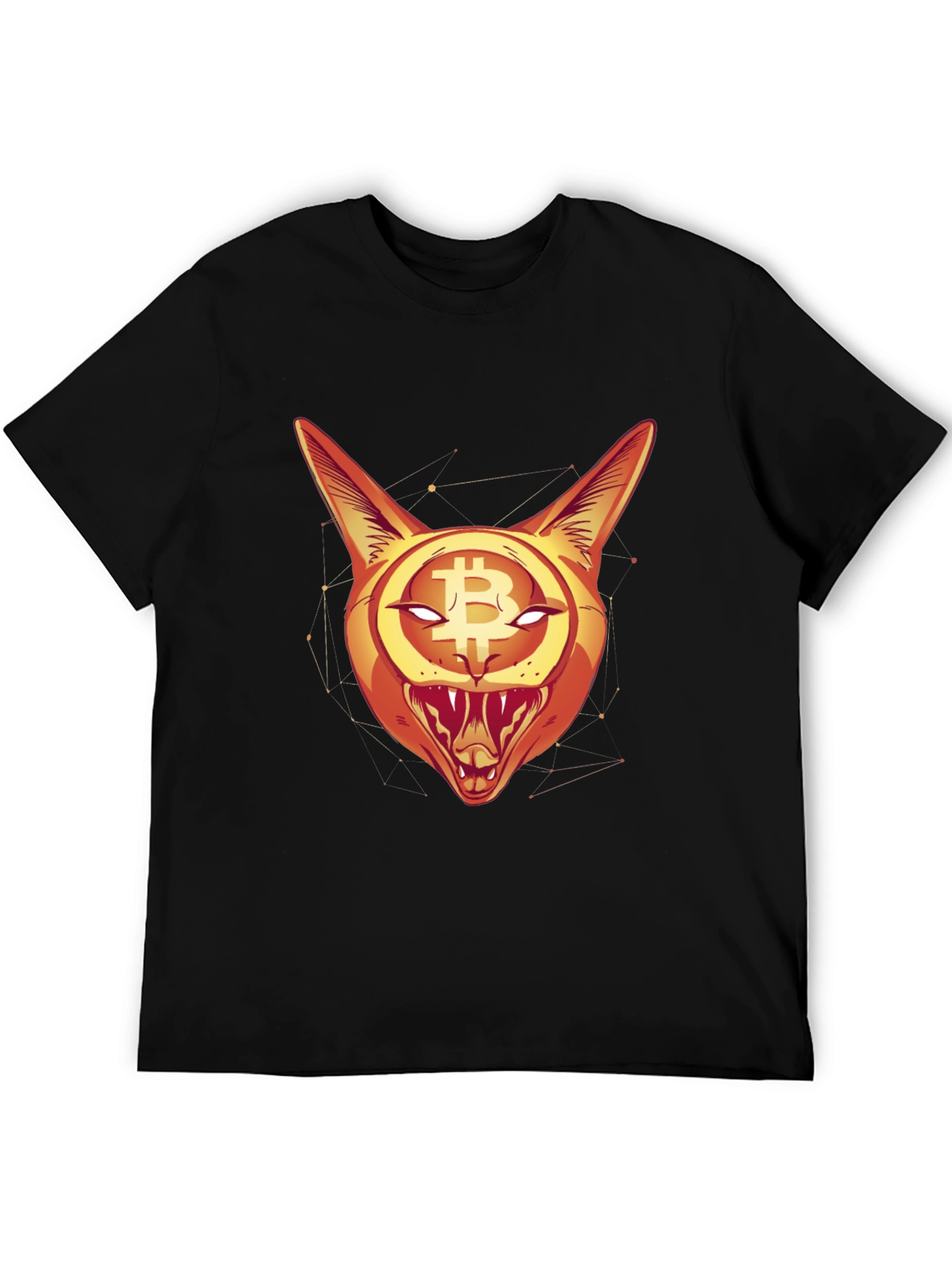 Bitcoin Cat Graphic Tee - Crypto Style