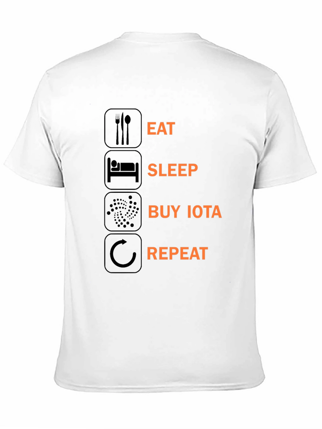 Eat Sleep Buy IOTA Repeat Black T-Shirt