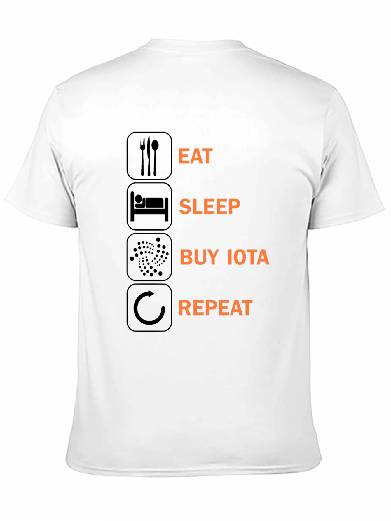 Eat Sleep Buy IOTA Repeat Black T-Shirt