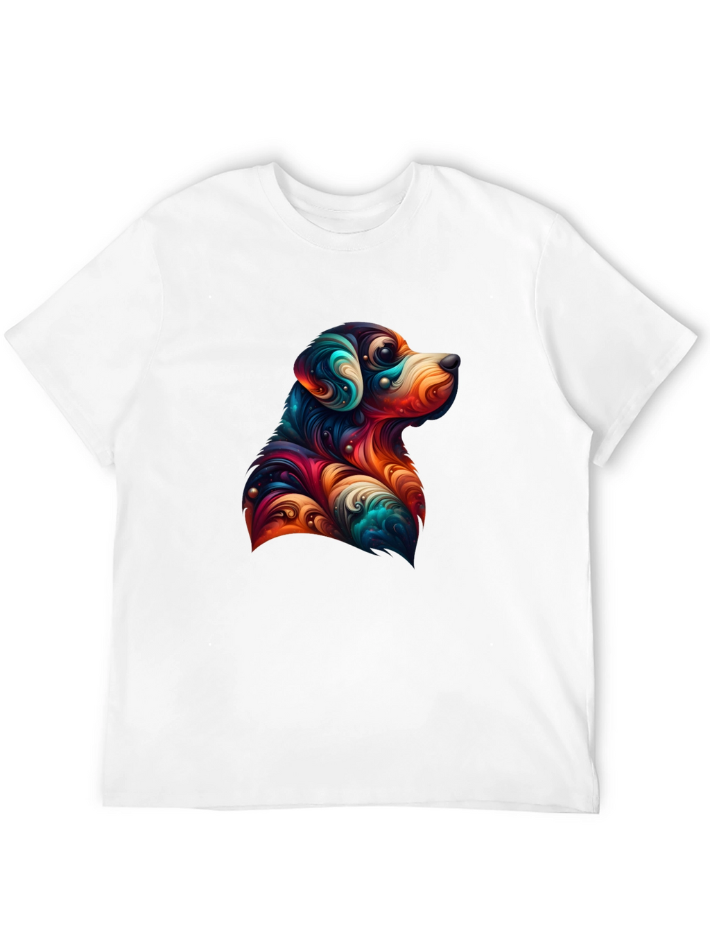 Dog Art Graphic Tee - Black Unisex T-Shirt