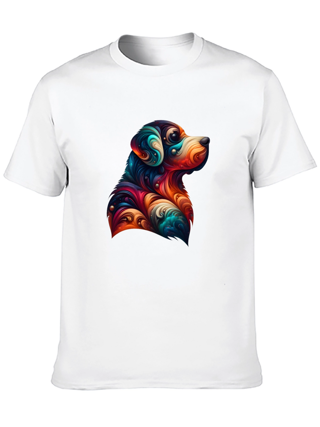 Dog Art Graphic Tee - Black Unisex T-Shirt