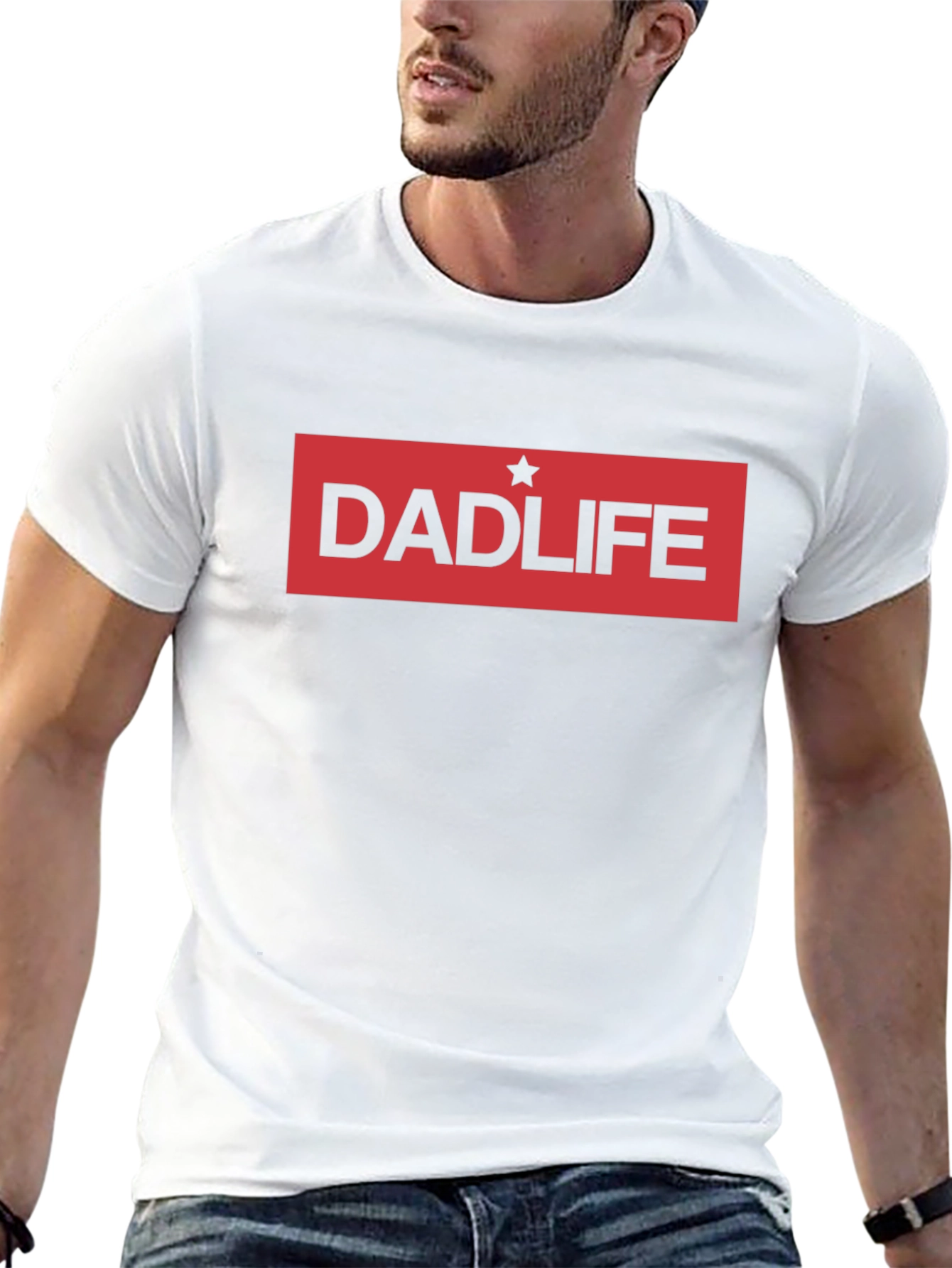 Dad Life Graphic Tee - Black Casual Comfort