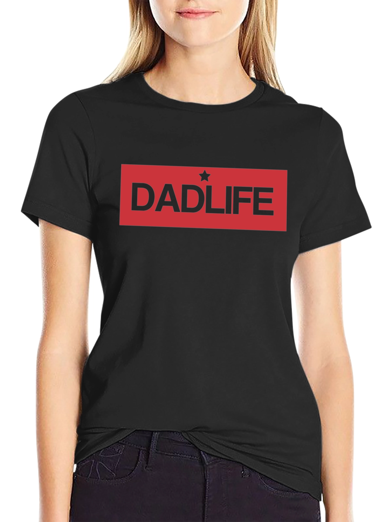 Dad Life Graphic Tee - Black Casual Comfort
