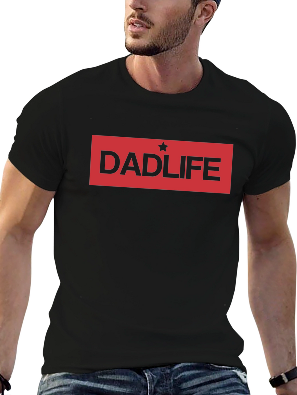 Dad Life Graphic Tee - Black Casual Comfort