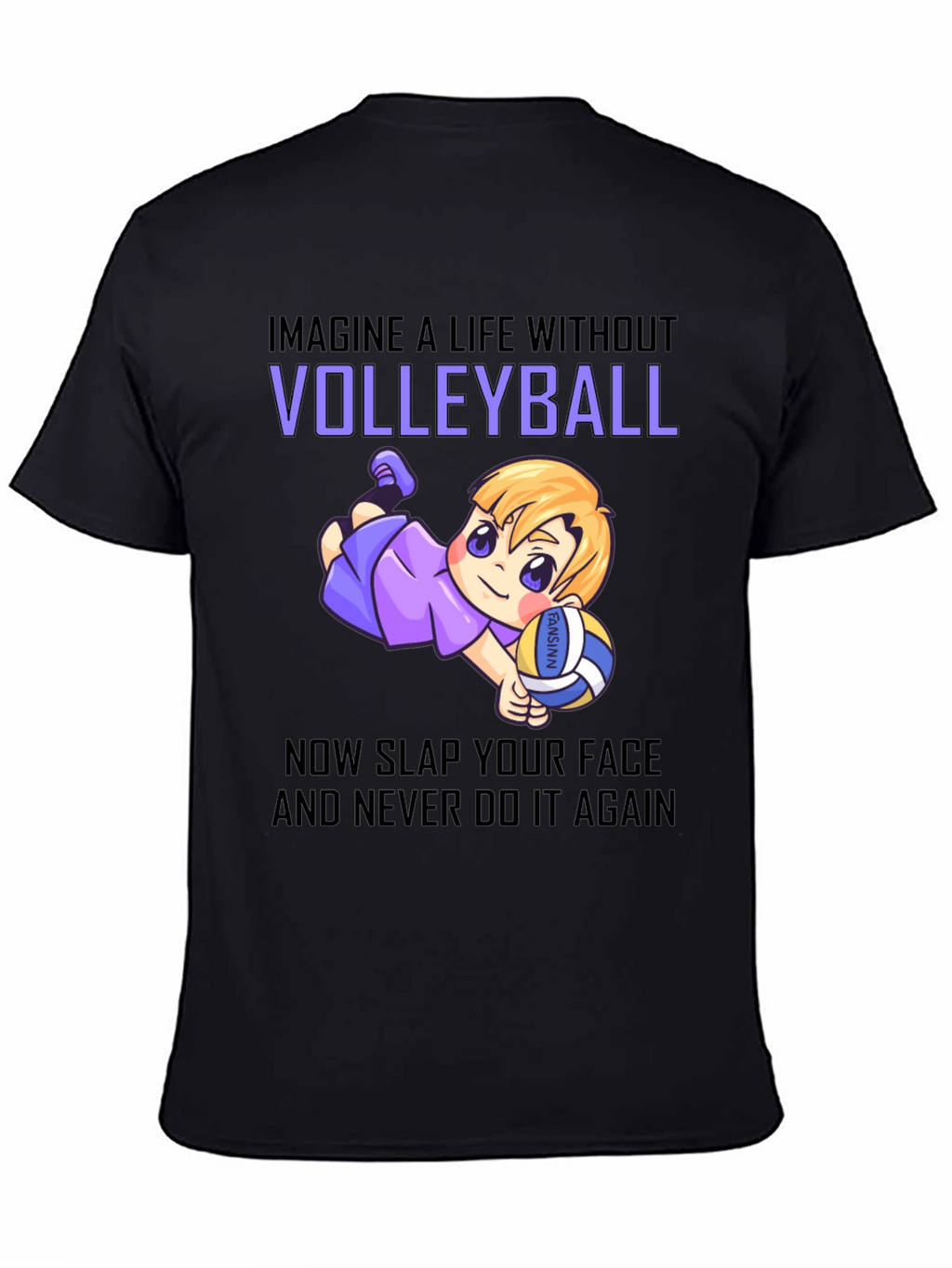Volleyball Cartoon Graphic T-Shirt