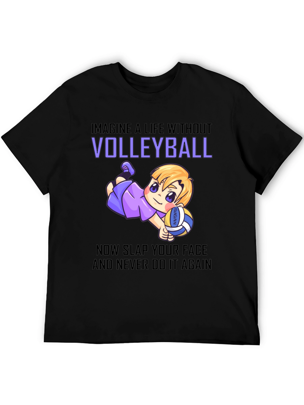 Volleyball Cartoon Graphic T-Shirt