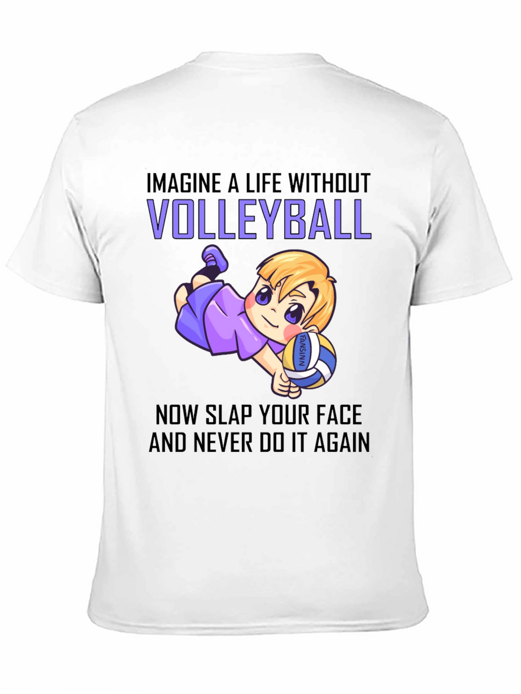 Volleyball Cartoon Graphic T-Shirt