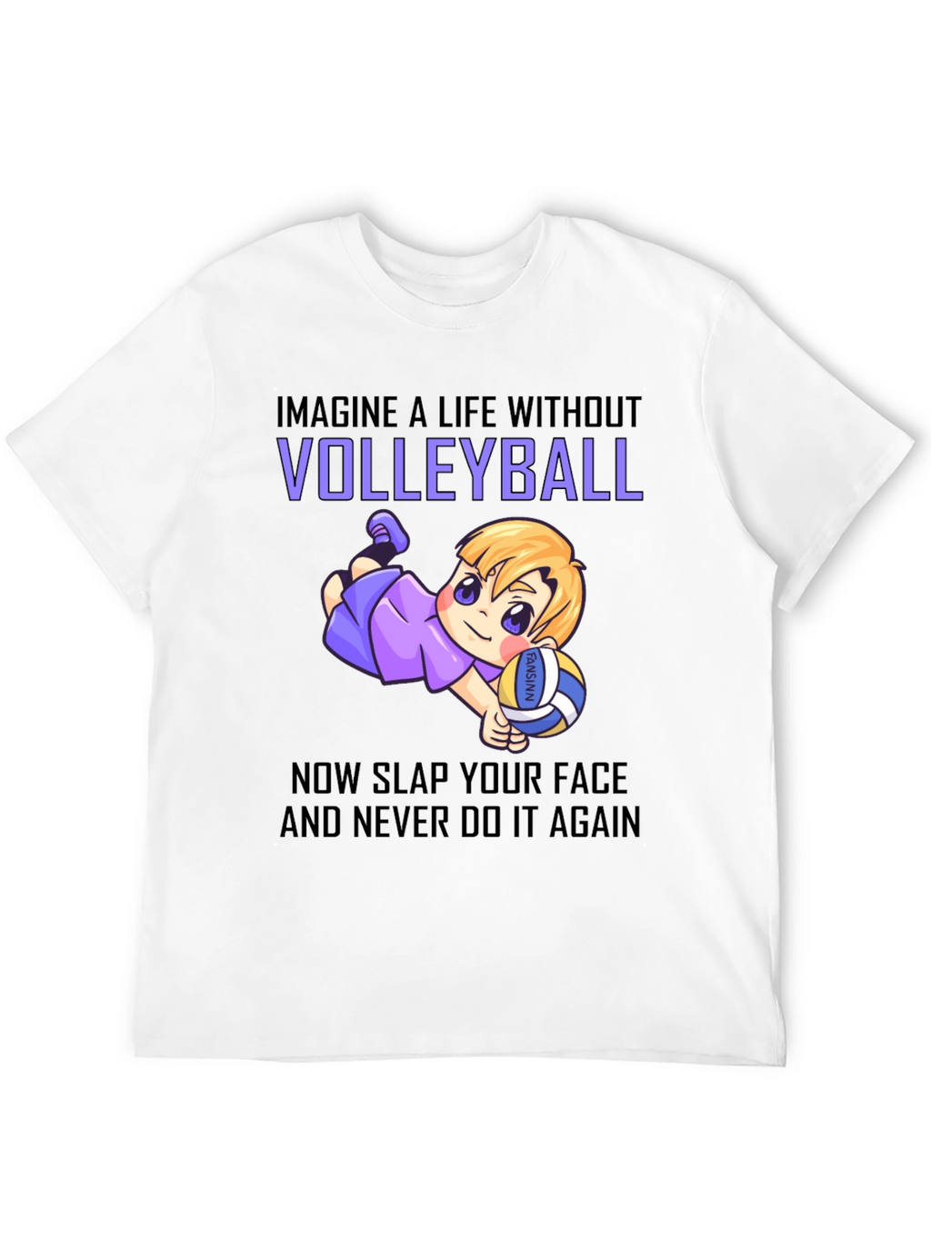 Volleyball Cartoon Graphic T-Shirt