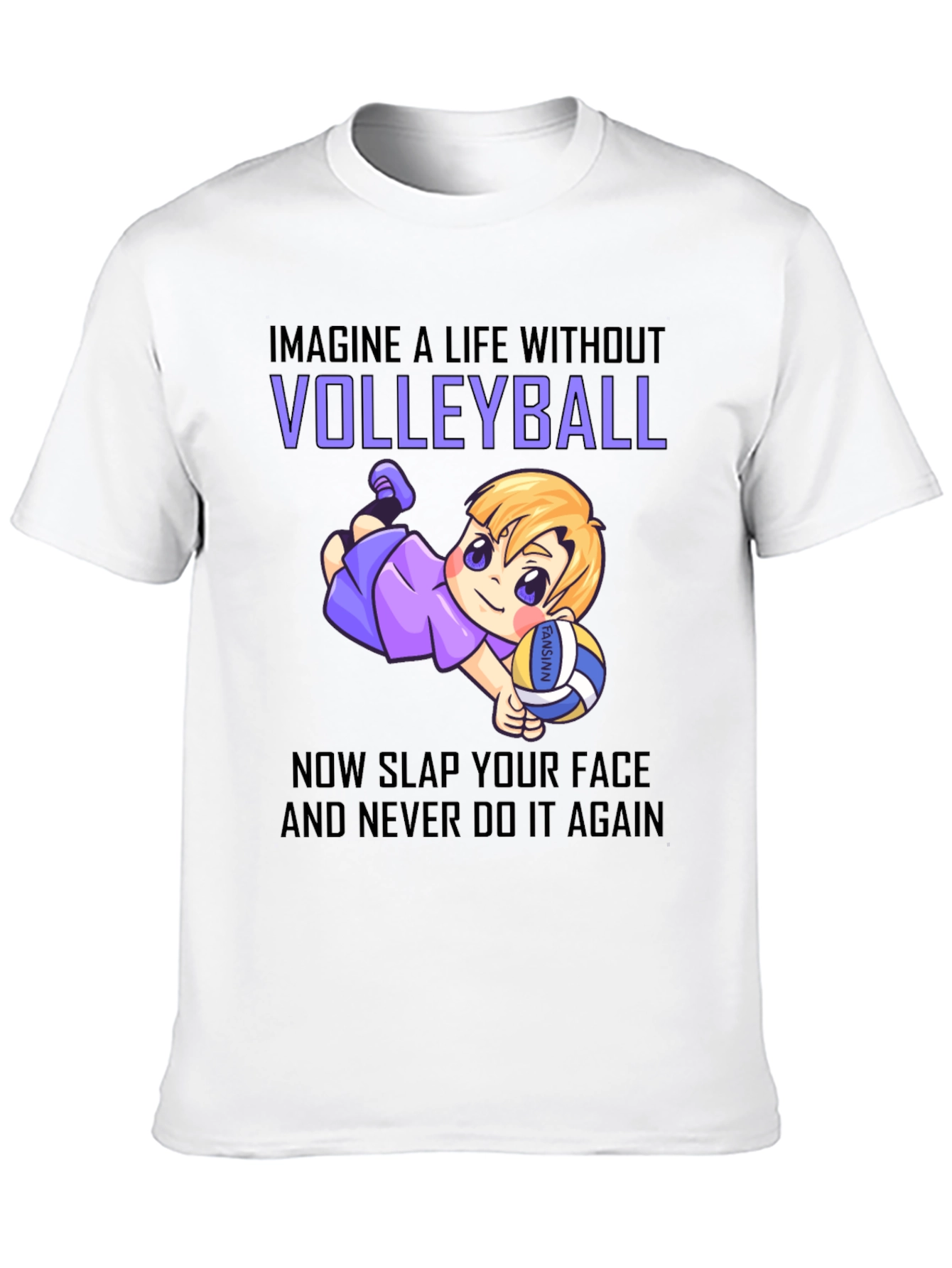 Volleyball Cartoon Graphic T-Shirt
