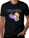 Volleyball Cartoon Graphic T-Shirt