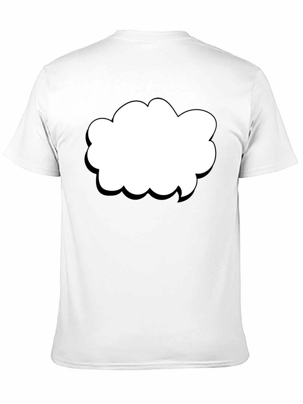 Black T-Shirt with Cloud Graphic
