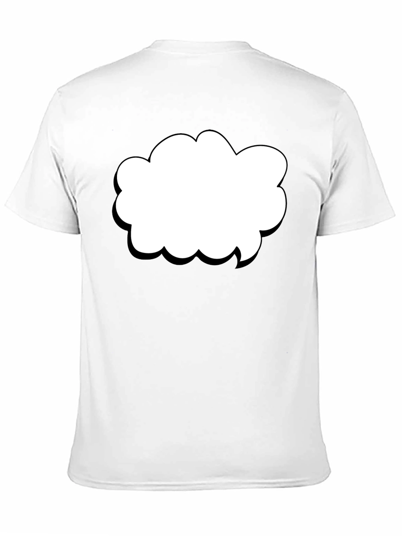 Black T-Shirt with Cloud Graphic