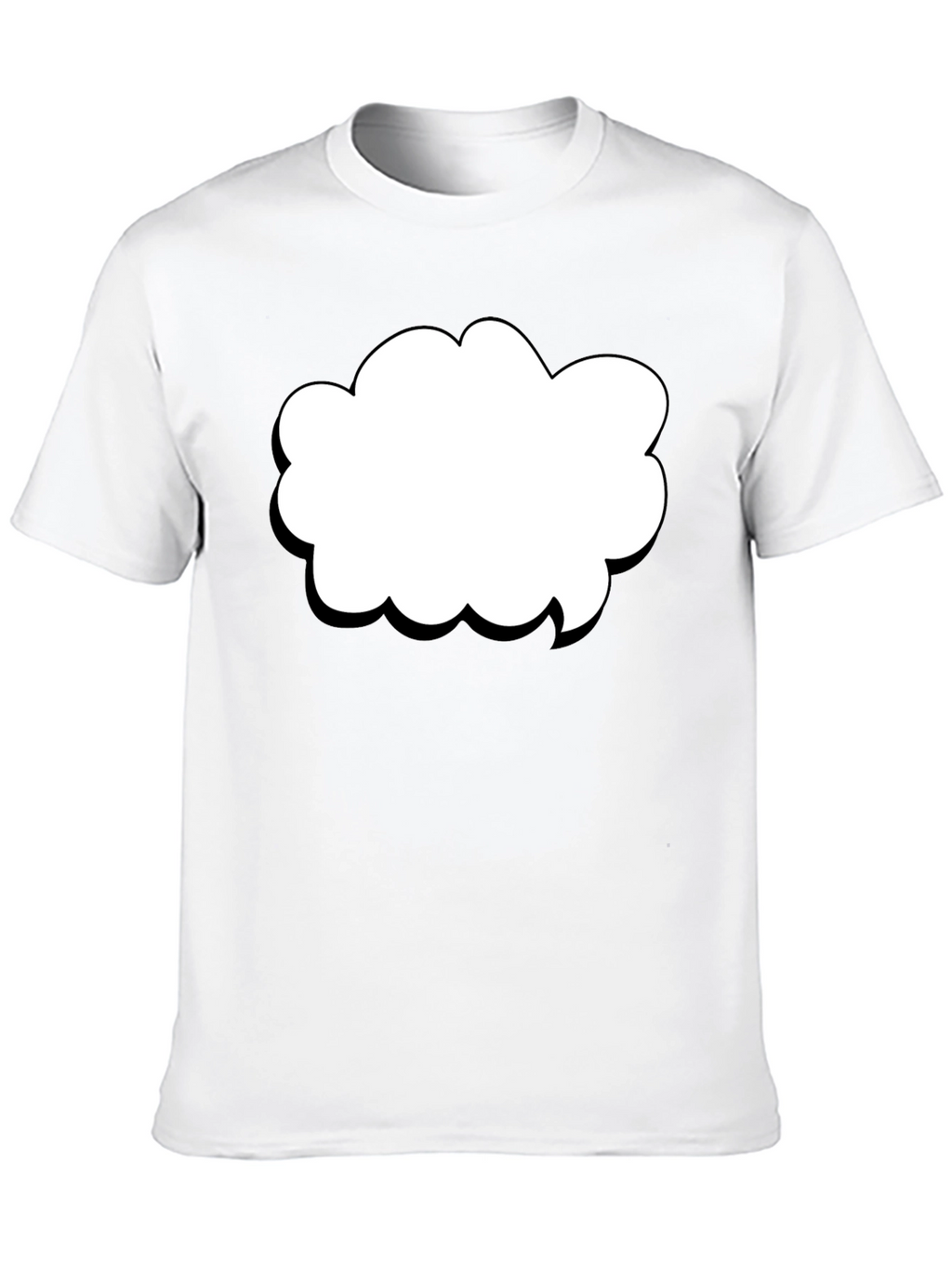 Black T-Shirt with Cloud Graphic