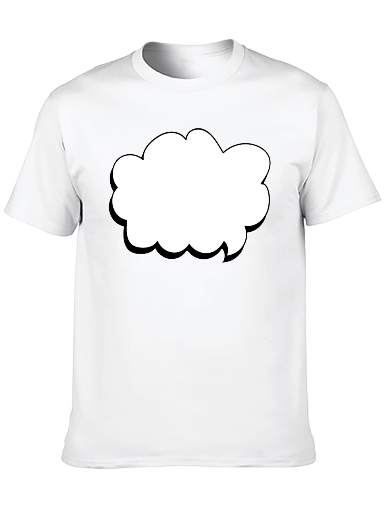 Black T-Shirt with Cloud Graphic
