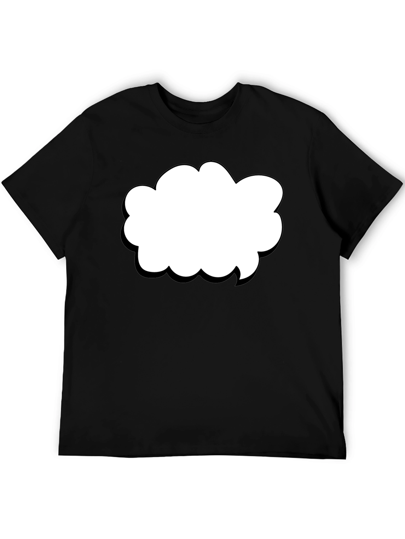 Black T-Shirt with Cloud Graphic