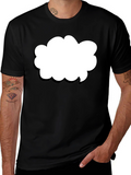 Black T-Shirt with Cloud Graphic