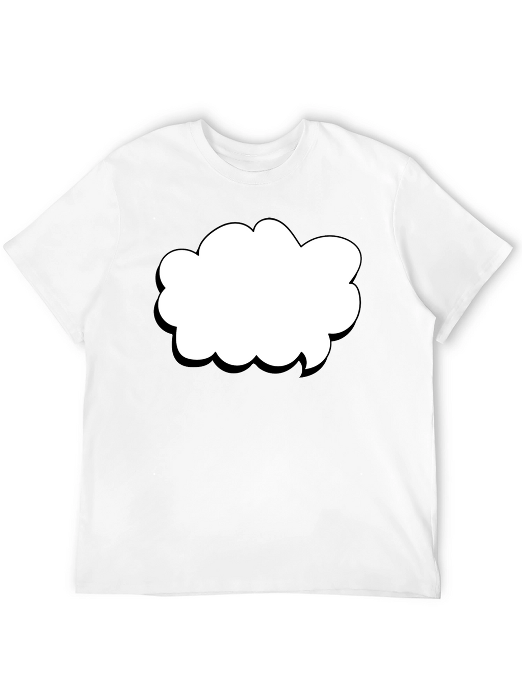 Black T-Shirt with Cloud Graphic
