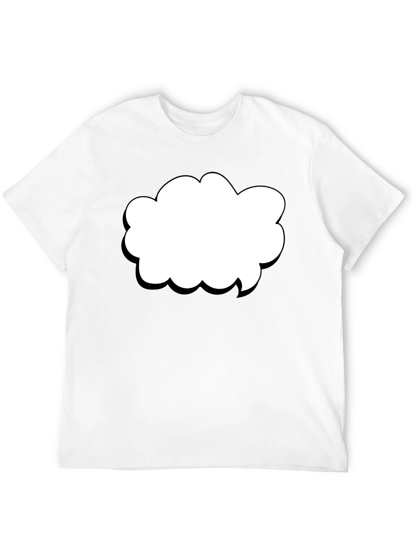 Black T-Shirt with Cloud Graphic