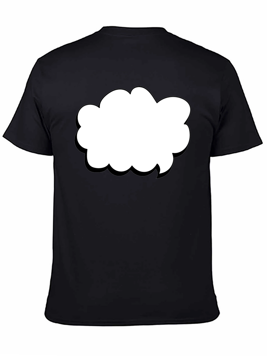 Black T-Shirt with Cloud Graphic
