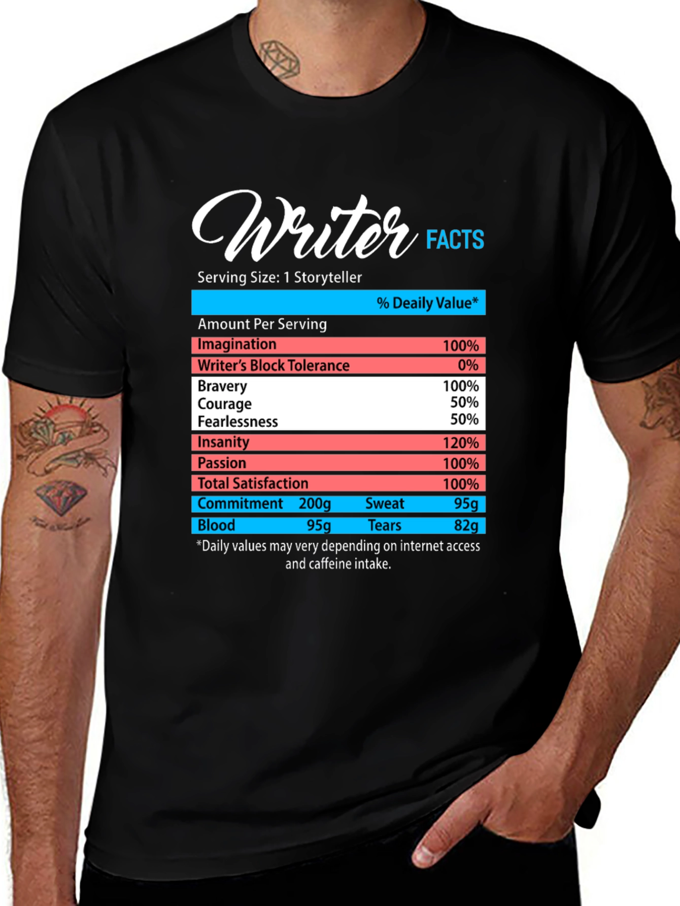 Writer Facts T-Shirt - Storyteller Novelty Tee