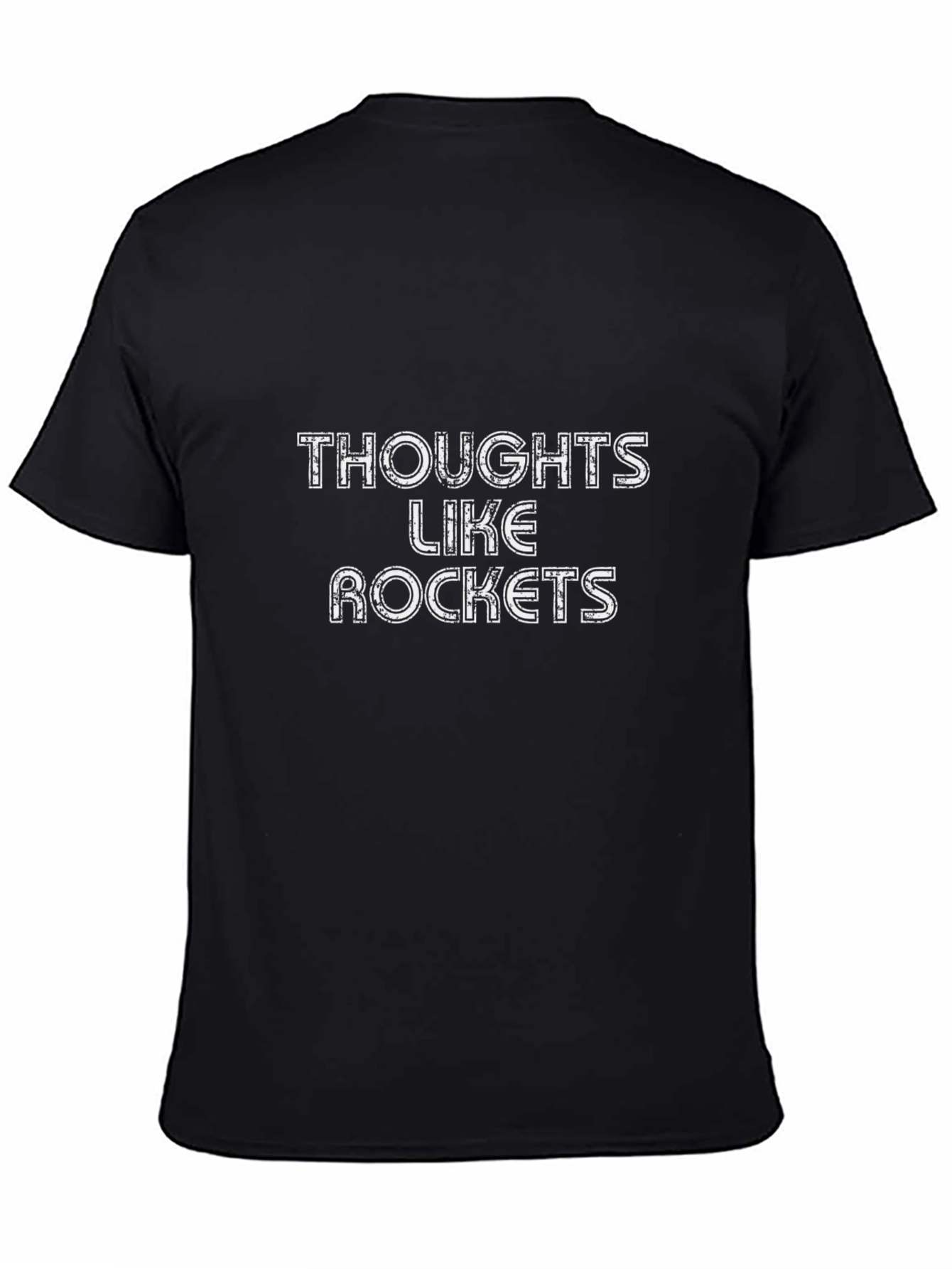 Thoughts Like Rockets Graphic Tee - Black Cotton T-Shirt