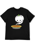 Sad Pumpkin Pie Ghost T-Shirt - Halloween Tee