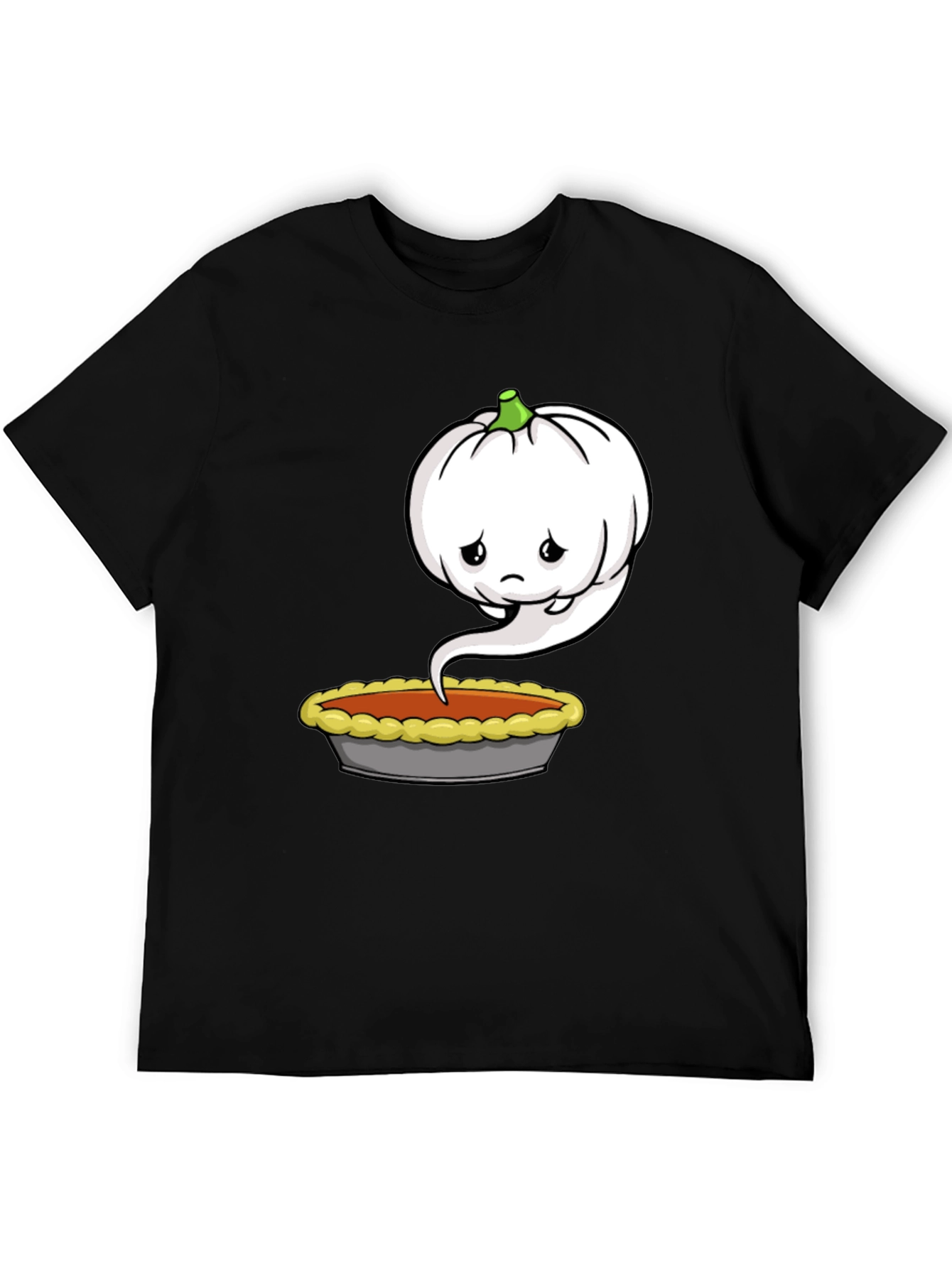 Sad Pumpkin Pie Ghost T-Shirt - Halloween Tee