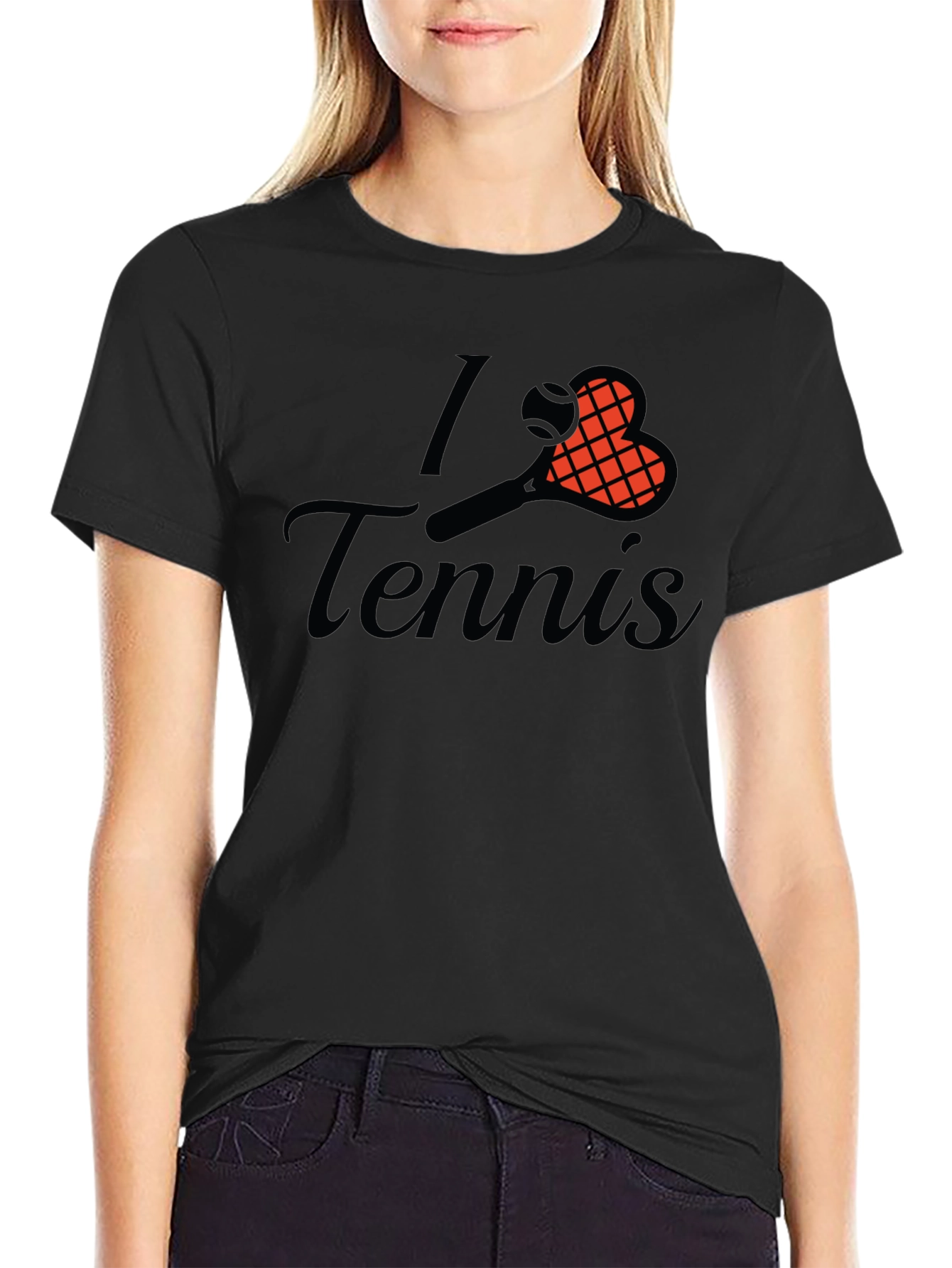 I Love Tennis Graphic Tee - Sporty Casual Comfort